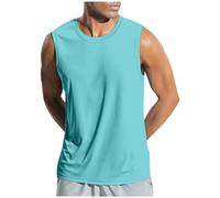 Debardeur Homme Coton Sport Musculation Débardeur Respirant Fitness Marcel Gilet Eté Blanc sous Vetement Running Undershirt Uni 3XL Débardeurs