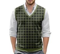 Debardeur Homme - Débardeur Décontracté sans Manches À Col en V pour Respirant Confortable Coupe Ample Été Entraînement Gym Athlétique Extensible Léger (Green S)