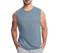 Debardeur Homme, Débardeur Running Ete, Tank Top Gilet D'Été sans Manches pour Hommes, Couleur Unie, Imprimé, Absorbant La Sueur, Respirant, Extensible, Épaules Extensibles, Streetwear Tanktops