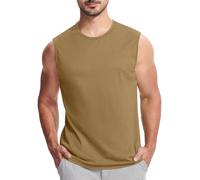 Debardeur Homme, Débardeur Running Ete, Tank Top Gilet D'Été sans Manches pour Hommes, Couleur Unie, Imprimé, Absorbant La Sueur, Respirant, Extensible, Épaules Extensibles, Streetwear Tanktops