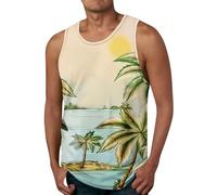 Débardeur Homme Ete Casual Chic Débardeurs Homme Hawaienne Imprimée Plage Debardeur Homme Sport Debardeur Homme Ample Debardeur Homme Musculation Sudation Fitness Debardeur Sauna Homme Respirant