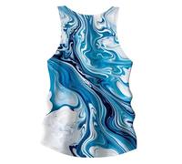 Debardeur Homme Fit, Débardeur Homme Confortable Respirant Décontracté Coupe Ample Imprimé pour Entraînement Gym Plage Plein Air Vêtements Sportifs