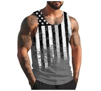 Débardeur Homme Imprimé Numérique 3D Caractéristique Street Loose Vacances Haut Décontracté Moderne Style Graphique pour Sortie(1-Grey, M)