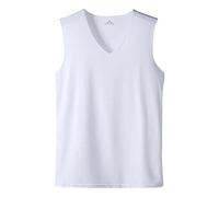 Debardeur Homme Musculation sans Manche Detente Stylé Sport Ete Tshirts Pas Cher Marque Musculation Grande Taille Hawaïenne Tshirts Vetement sans Manche Col v Vetement Blanc 5XL