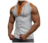 Débardeur Homme Oversize sans Manche Grande Taille Couleur Unie Ete Léger Maillot De Corps Vêtements pour Marcel pour Un Usage Sportif Quotidien Débardeur Henley pour Homme