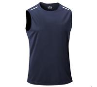 Débardeur Homme Plage - Tank Top Homme Noir T-shirt sans manches à séchage rapide et respirant pour homme vêtement de sport de fitness d'entraînement de plein air ample col rond pour course à pied été