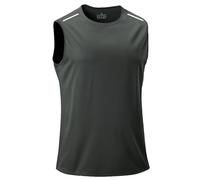 Débardeur Homme Plage - Tank Top Homme Noir T-shirt sans manches à séchage rapide et respirant pour homme vêtement de sport de fitness d'entraînement de plein air ample col rond pour course à pied été