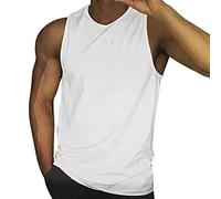 Debardeur Homme Respirant Amincissant Coton Marcel Eté Sport Débardeur Gilet Fitness sous Vetement Uni Undershirt Imprimé Blanc Débardeurs M-4XL