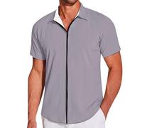 Debardeur Homme Respirant Mao Tshirt 4XL Basket 100 Amincissant Transparent Infroissable Nid Américain Ajustée Couleur Musclé Chanvre Gay Gainant Gynécomastie Décolleté Marins