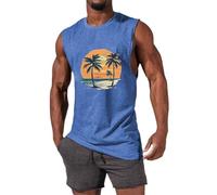 Debardeur Homme Sans Manche - Débardeurs Homme Débardeurs pour hommes à porter au quotidien pour des sorties décontractées et un confort estival avec un imprimé arbre parfait pour un style décontracté