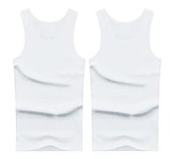 Debardeur Homme Sport Musculation - Débardeur Haute Élastique Coton Jeunesse Coupe Ajustée Été Automne Hiver Moyen Et Vieillesse sous-Vêtements Coton Fronde (White XL)