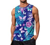 Debardeur Homme, Sport Tee Shirt Homme Coton Debardeur Homme Musculation Marcel Homme Coton Maillot De Foot Homme Débardeur Homme Coton Debardeur avec Soutien Gorge Integre (A02,XL)