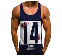 Débardeur Homme Sudation Maillots de Corps Sport Casual Imprimé Lettre Quatorze sans Manche Confort Tops T-Shirt Grande Taille Musculation Tee Shirt Gilets Été Respirant Pas Cher Gym Fitness
