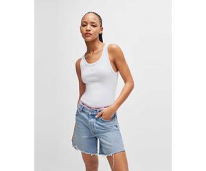 Débardeur HUGO Modern Logo blanc sans manches pour femme - L