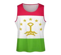 Débardeur Imprimé Drapeau du Tadjikistan pour Homme Décontracté sans Manches pour Le Sport L'Été La Plage Les Vacances La Gym La Musculation Le Fitness Taille M