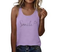 Debardeur Imprimé Ete Femme Col Carré-Debardeur Sports Coupe Ample Top Base Léger Confortable Mode Décontracté Gilet sans Manches Hauts Ete Respirant Sport Fitness Plage Vacances