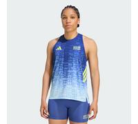 adidas BMW Berlin Maillot de course Femmes - bleu, jaune, Taille M