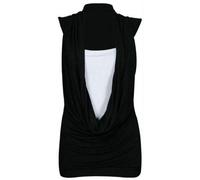 Débardeur intérieur 2 en 1 à col bénitier sans manches pour femme - Noir - 44-46