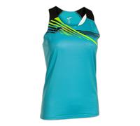 Joma Débardeur Femme Elite X T-Shirt, Turquoise Fluo/Noir