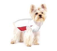 Débardeur léger imprimé drapeau de l'Italie pour chiens de petite taille T-shirt extensible sans manches