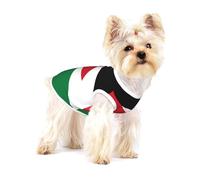 Débardeur léger imprimé drapeau de Palestine pour chiens de petite taille T-shirt extensible sans manches