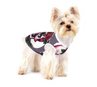 Débardeur léger imprimé tête de mort rose pour chiens de petite taille T-shirt extensible sans manches