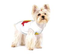 Débardeur léger sans manches pour chiens de petite taille avec imprimé carte du drapeau de la Roumanie