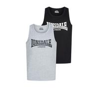 Lonsdale Débardeur Averham Lot de 2 Noir 4XL