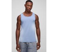 Débardeur moulant délavé à slogan - MAN homme - bleu - XS, bleu