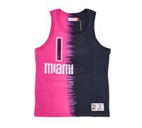 Debardeur NBA Vertical Tie Dye pour hommes Hardwood Classics No 1 Chris Bosh Miahea Couleurs originales de l'equipe ORIGINAL TEAM COLORS S