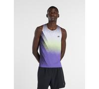 Débardeur New Balance Race Day Ultra Light Printed à bretelles lilas blanc vert - L