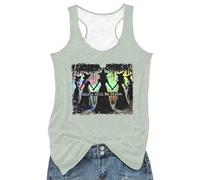 Débardeur pour femme avec motif sorcière et inscription en allemand - T-shirt dos nageur sans manches Girls Will be Girls | Haut mystique pour Halloween, Style_x01 Vert, S