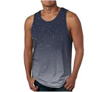 Débardeur pour homme avec impression 3D Motif galaxie Univers Ciel étoilé Espace Carnaval Costume Chemise sans manches Col rond Débardeurs, Noir , XL