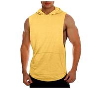 Débardeur pour Homme sans Manches Couleurs Unie Col en V Coupe régulière Maillot de Corps Tank Top Stringer pour Un Usage Sportif Quotidien Debardeur Homme Coton Marcel