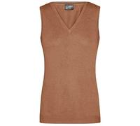 Débardeur Pull Sans Manche Col V - Femme - Jn656 - Beige