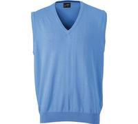 Débardeur Pull Sans Manche Col V - Homme - Jn657 - Bleu Glacier