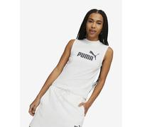 Débardeur Puma Slim Logo blanc pur noir femme - S