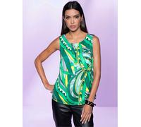 Débardeur qualité tissée - Rick Cardona - vert herbe-couleur ivoire imprimé VERT HERBE-COULEUR IVOIRE IMPRIMÉ 44