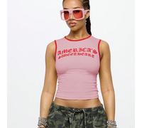 Débardeur récolte Y2K d'Amérique la chérie du 4 juillet. Top de jersey en coton athlétique. Style rétro, esthétique urbaine, streetwear, gym, entraînement, mode adolescente, été, printemps L,M,S,XSLet