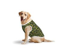 Débardeur respirant sans manches avec imprimé citron et fleurs pour grands animaux de compagnie T-shirt léger et confortable