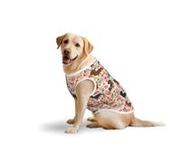 Débardeur respirant sans manches avec imprimé floral pour grands animaux de compagnie - T-shirt confortable et léger