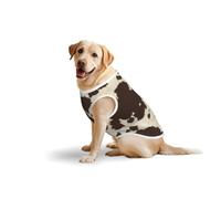 Débardeur respirant sans manches avec imprimé fourrure de vache pour grands animaux de compagnie T-shirt confortable et léger