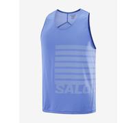 Debardeur salomon sense aero graphic bleu blanc homme