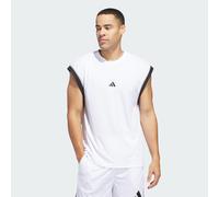 adidas Homme Basketball All World Sleeveless Tank, White/Black, L