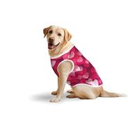 Débardeur sans manches pour animaux de compagnie avec imprimé cœur et inscription « Valentine's Day Love »
