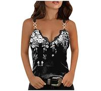 DéBardeur sans Manches pour Femme - Caraco Satin Femme Dos Nu Tee Shirt Haut Pas Cher Chic Et EléGant DéContracté Basique DéBardeur Noir Plage Vacances