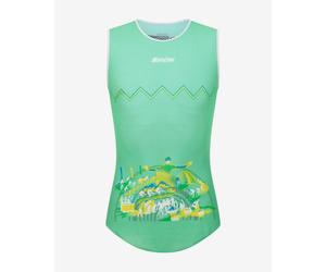 Débardeur Santini 2025 Championnats du Monde Route UCI - Kigali sans manches vert turquoise - XL-XXL