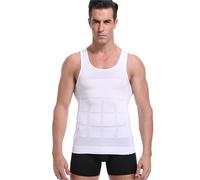 Débardeur Shapewear Pour Hommes Gilet corset amincissant for homme, chemise de compression for l'abdomen, contrôle du ventre, taille fine, sous-vêtements, gilet de sport Pour La Remise En Forme(White,