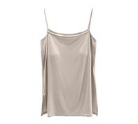 Debardeur Soutien Gorge Integre, Caraco Femme Grande Taille Dos Nu Ultra-Doux sans Armatures Débardeurs de Mode Confortable et Respirant Camis élastiques Couleur Pure Bretelles Spaghetti Camis