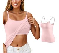 Debardeur Soutien Gorge Integre Femme sans Manche- Camisole Sport Femme Grande Taille Solide DéBardeurs D'éTé Sexy Bretelles Spaghetti Pas Cher Casual Chic éLéGant Quotidien Yoga Tank Top